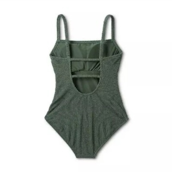 Green Textured One-Piece Swimsuit NWT - Picture 4 of 9